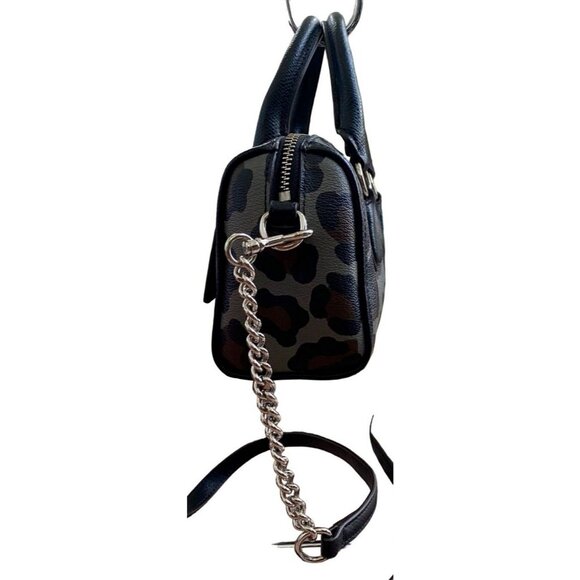 Coach Ocelot Mini Bennett Grey Multi Leather Satchel Crossbody Boston Bag F36449 - Picture 2 of 12